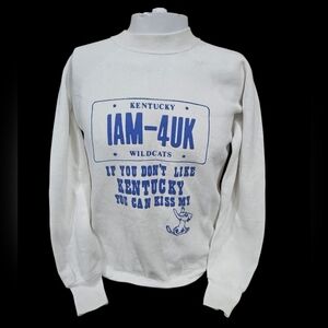 Vintage UK Kentucky Wildcats Sweatshirt Medium I Am 4UK Graphic Made USA